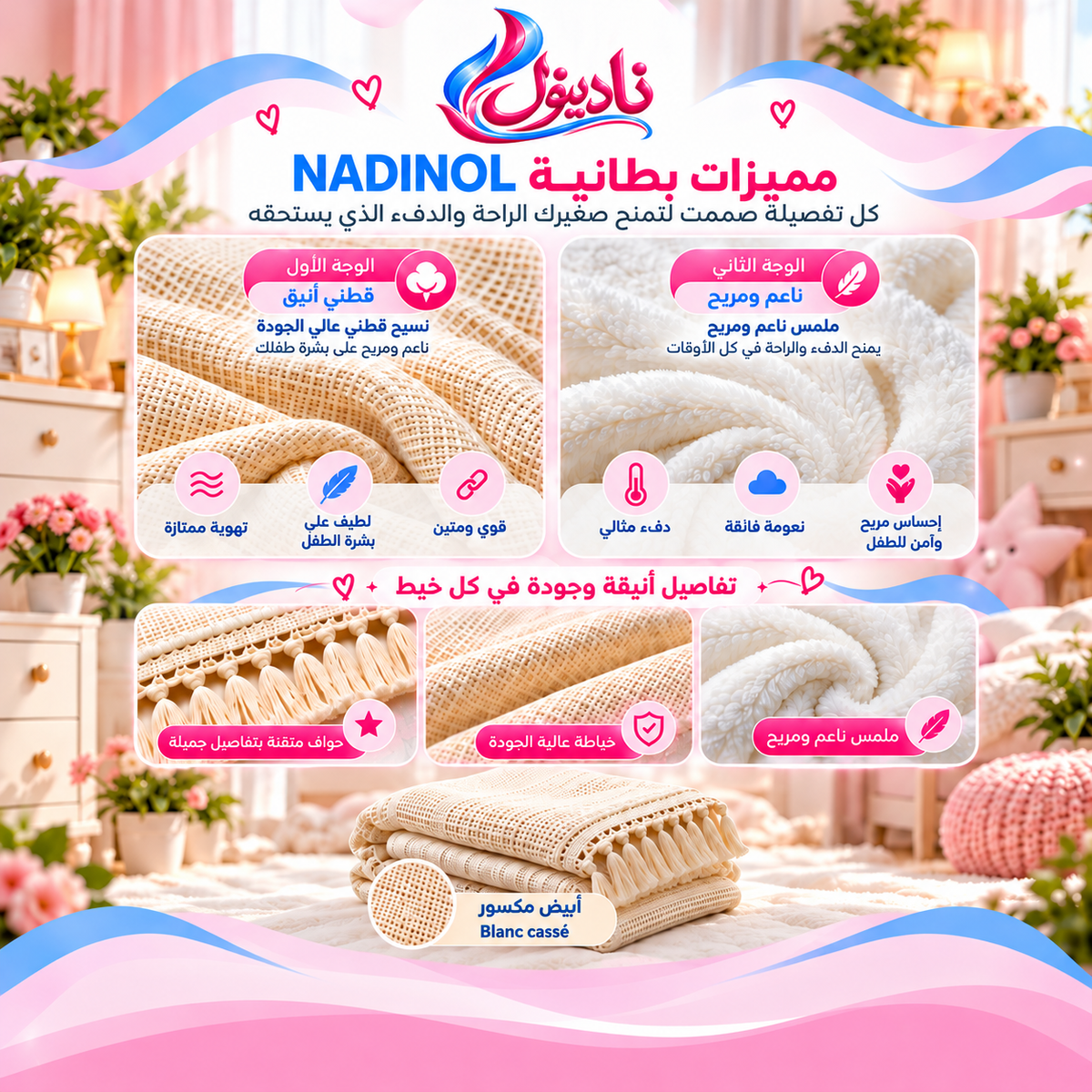 بطانية أطفال فاخرة للدفء والراحة